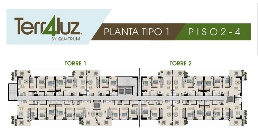 Planta Tipo1 Pisos 2-4 Terraluz