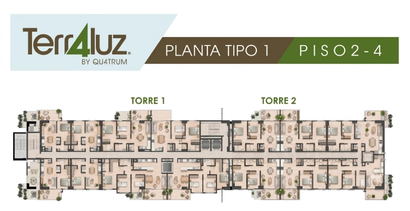 Planta Tipo1 Pisos 2-4 Terraluz